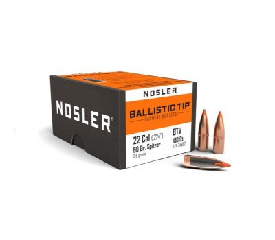 Palle BALLISTIC TIP cal.224 60gr. codice 34992 Nosler