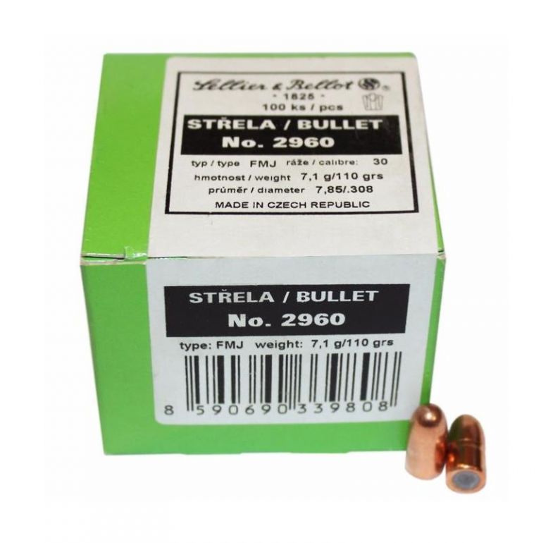 Palle cal. 30 (.308 - 7,85) 7,62 ogive  per 30 M1 - 110 grs cod. 2960