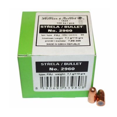 Palle cal. 30 (.308 - 7,85) 7,62 ogive  per 30 M1 - 110 grs cod. 2960 Sellier & Bellot