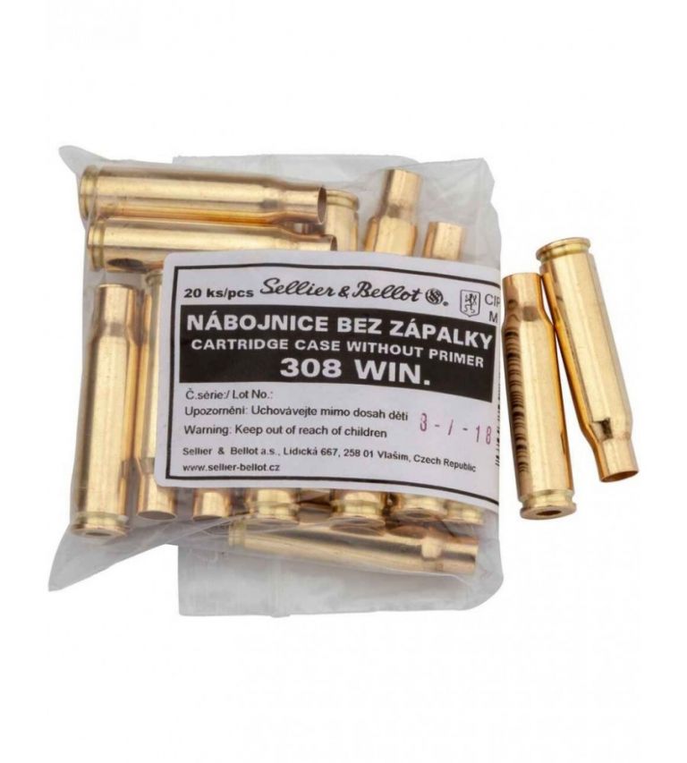 Bossoli non innescati calibro 308 Winchester