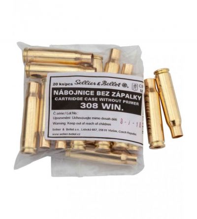 Bossoli non innescati calibro 308 Winchester Sellier & Bellot