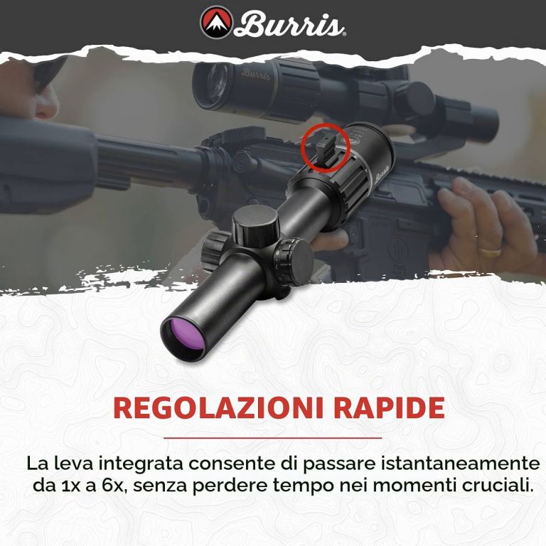 Ottica da battuta RT-6 1-6x24 Reticolo Ballistic AR 200472