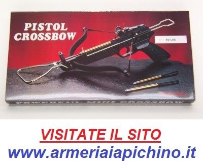 BALESTRA A PISTOLA 80 LBS  ARCO IN CARBONIO