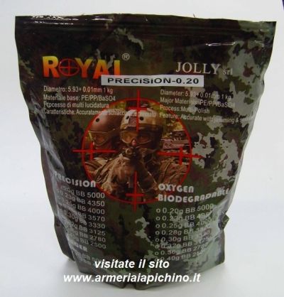 Pallini 0,20 gr modello precision Royal