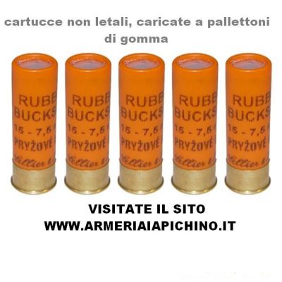 CARTUCCE NON LETALI IN GOMMA - RUBBER BUCK SHOT -