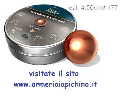 PIOMBINI PER CARABINA TONDI RAMATI CALIBRO 4,5 MM CONFEZIONE 500 PEZZI