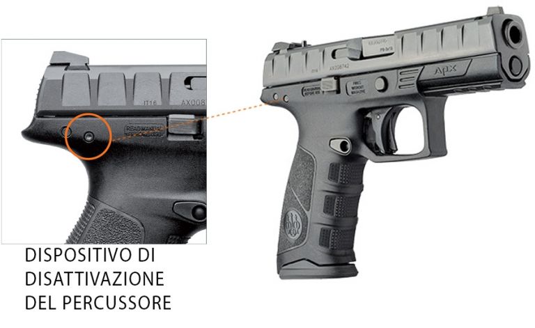 PISTOLA SEMIAUTOMATICA CALIBRO 9X21 MODELLO APX - La Striker di Beretta