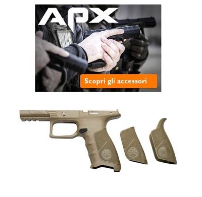 Kit Impugnatura e Dorsalini - APX - Dark Earth # E01642 P. Beretta