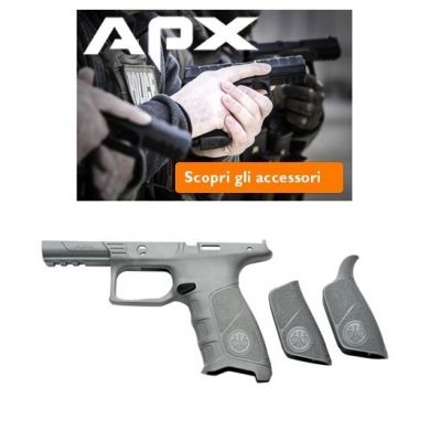 Kit Impugnatura e Dorsalini - APX - Wolf Grey # E01644 P. Beretta