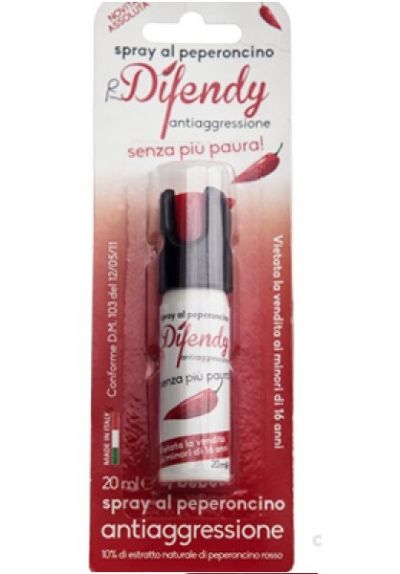 SPRAY AL PEPERONCINO ANTIAGGRESSIONE DIFENDY 100% LEGALE SMAPU GROUP SRL