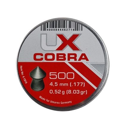 Piombini 4,5 mm per carabine ad aria compressa modello Cobra, super perforanti, confezioni da da 500 UMAREX