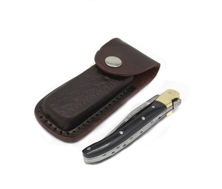 Coltello da collezione modello Spaduzza Siciliana manico in corno con fodero