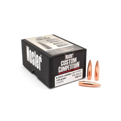 Palle cal. 6,5 modello Custom Competition 123 grs  HPBT  264" Nosler