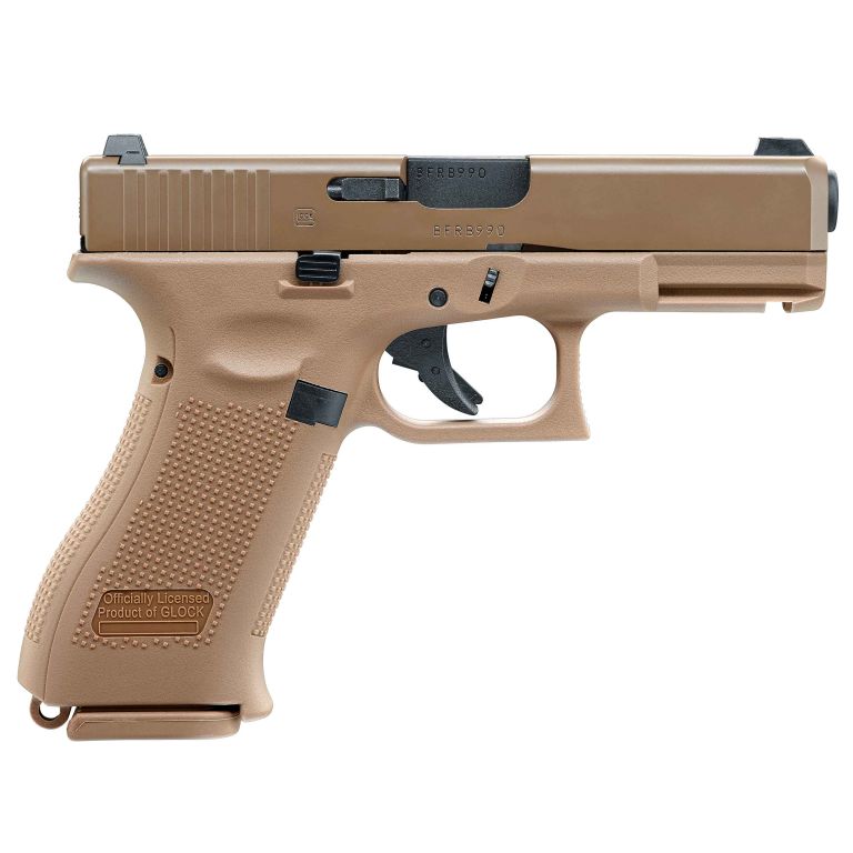 Pistola a gas scarrellante modello Glock 19X airsoft calibro 6mm