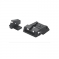 Set tacca di mira a regolazione micrometrica più mirino con punti bianchi per APX